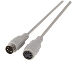 DIN5 Verlngerungskabel 2m Stecker/Buchse