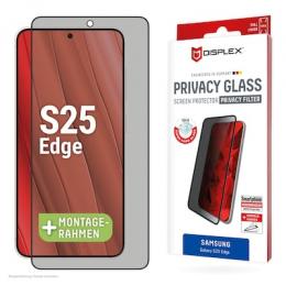 DISPLEX Privacy Glass Schutzfolie FC Samsung Galaxy S25 Edge Panzerglas mit Sichtschutz