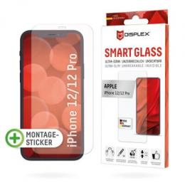 DISPLEX Smart Glass (9H) für Apple iPhone 12/12 Pro Montagesticker, unzerbrechlich, ultra-dünn, unsichtbar