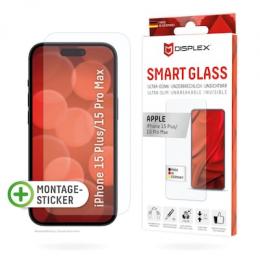 DISPLEX Smart Glass (9H) für Apple iPhone 15 Plus/15 Pro Max Montagesticker, unzerbrechlich, ultra-dünn, unsichtbar