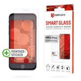 DISPLEX Smart Glass (9H) für Apple iPhone 6/7/8/SE (2020/2022) Montagesticker, unzerbrechlich, ultra-dünn, unsichtbar