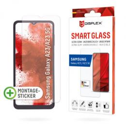 DISPLEX Smart Glass (9H) für Samsung Galaxy A23/A23 5G Montagesticker, unzerbrechlich, ultra-dünn, unsichtbar