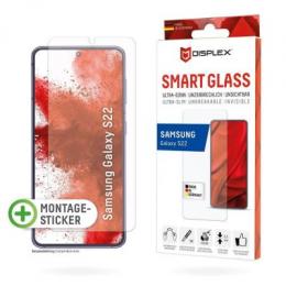 DISPLEX Smart Glass (9H) für Samsung Galaxy S22 Montagesticker, unzerbrechlich, ultra-dünn, unsichtbar