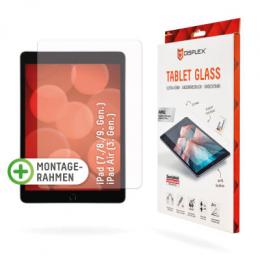 DISPLEX Tablet Glass (9H) für Apple iPad (7./8./9. Gen.)/Air (3. Gen.), Eco-Montagerahmen L-Form, unzerbrechlich, ultra-dünn, unsichtbar