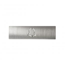 DoorBird Klingelschild mit Glockensymbol, für Türsprechanlagen D21x, Edelstahl V4A, gebürstet