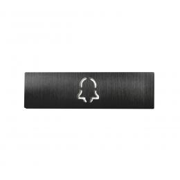 DoorBird Klingelschild mit Glockensymbol für Türstationen D21x, Edelstahl, PVD-beschichtet in Titan-Optik