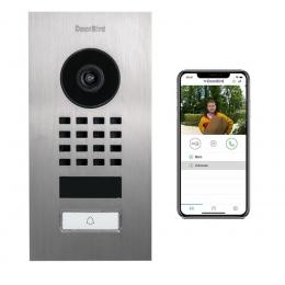 DoorBird WLAN-IP-Video-Türstation D1101V Edelstahl V4A, gebürstet, Unterputz