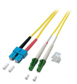 Duplex Jumper LC/APC-SC 9/125, OS2, LSZH, gelb, 2.0mm, 0,5m