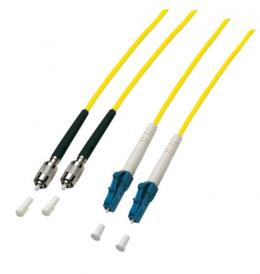 Duplex Jumper LC-FC 9/125, OS2, LSZH, gelb, 2.0mm, 15m