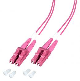 Duplex Jumper LC-LC 50/125, OM4, LSZH, erika violett, 1.2mm, 25m