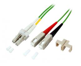 Duplex Jumper LC-SC 50/125, OM5, LSZH, limettengrn, 2.0mm, 20m