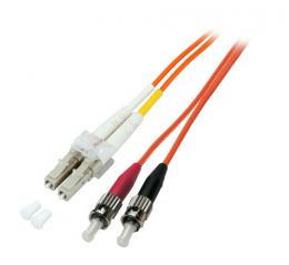 Duplex Jumper LC-ST 50/125, OM2, LSZH, orange, 2.0mm 30m