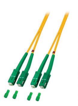 Duplex Jumper SC/APC-SC/APC 9/125, OS2, LSZH, gelb, 3.0mm, 25m