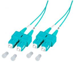 Duplex Jumper SC-SC 50/125, OM3, LSZH, aqua, 1.2mm, 10m