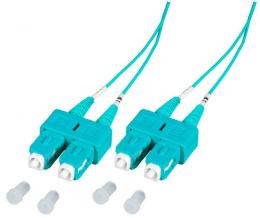 Duplex Jumper SC-SC 50/125, OM3, LSZH, aqua, 1.2mm, 10m