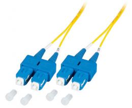 Duplex Jumper SC-SC 9/125, OS2, LSZH, gelb, 1.2mm, 1m