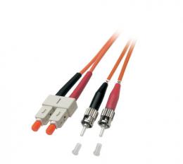 Duplex Jumper ST/SC 50/125 15 m, OM2, LSZH, orange