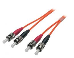 Duplex Jumper ST/ST 62,5/125 0.5 m, OM1, LSZH, orange