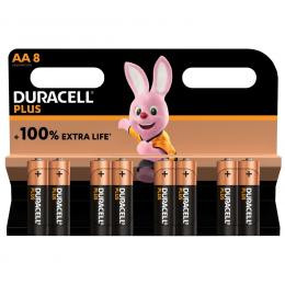 Duracell Plus Alkaline-Batterie AA/Mignon/LR6, 1,5 V, 8er-Pack