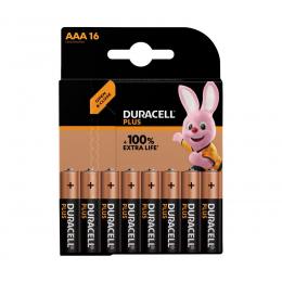 Duracell Plus Alkaline-Batterie AAA/Micro/LR03, 1,5 V, 16er-Pack