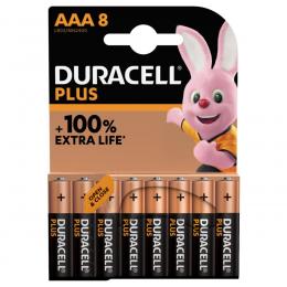 Duracell Plus Alkaline-Batterie AAA/Micro/LR03, 1,5 V, 8er-Pack