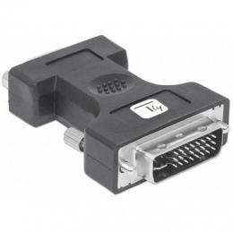 DVI Adapter, DVI-I male auf VGA female, schwarz