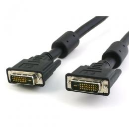 DVI-D Dual-Link Anschlusskabel Stecker/Stecker mit Ferrit Schwarz 10 m