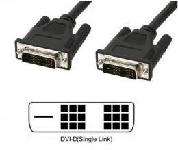 DVI-D Single-Link Anschlusskabel Stecker/Stecker Schwarz 1,8 m