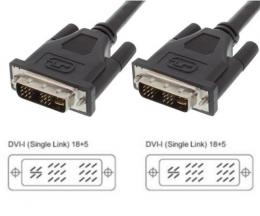 DVI-I 18+5 Single Link, Anschlusskabel, Stecker/Stecker, Analog / Digital, 1,8m