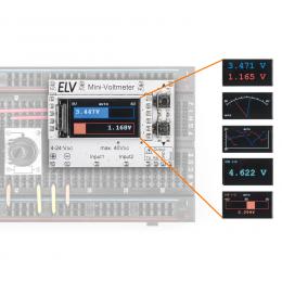 ELV Bausatz Mini-Voltmeter für Steckboards mit TFT-Display, MVM1