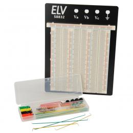 ELV Steckplatine/Breadboard 106 J, 2390 Kontakte, inkl. 140-teiligem Drahtbrücken-Set