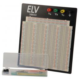 ELV Steckplatine/Breadboard 108 J, 3220 Kontakte, inkl. 140-teiligem Drahtbrücken-Set