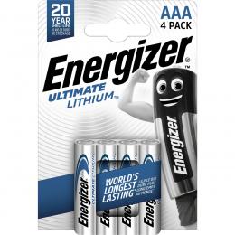 Energizer Ultimate Lithium-Batterie Micro AAA, 1,5V, 1250 mAh, 4er Pack