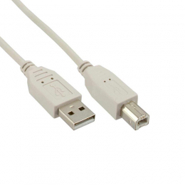 Equip USB 2.0 Kabel A an B, beige, 1.8m