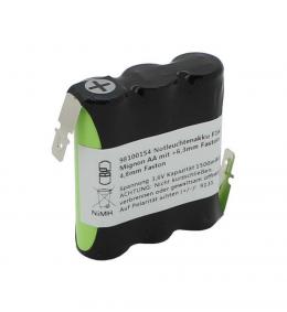 Ersatzakku für Notleuchten F1x3 Mignon AA mit Faston-Anschluß +6,3mm Faston / -4,8mm Fas
