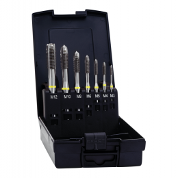 Exact HM2 Maschinengewindebohrer Satz 7 tlg. M3 - M12 ( 05112 ) HSS-E Form B metrisch DIN 371B / 376B