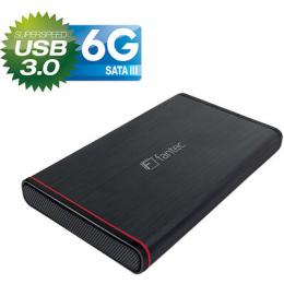 FANTEC 225U3-6G, externes 2.5-SATA-Gehuse, USB 3.0, Aluminium, schwarz