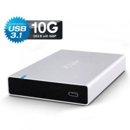 FANTEC ALU-15MMU31, 2,5 SATA SSD HDD Festplattengehuse, USB 3.1, Typ-C, 15mm Bauhhe, silber