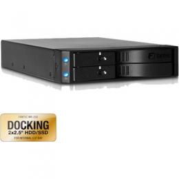 FANTEC MR-25D, 2x2,5 SATA HDD/SSD Wechselrahmen, Einbau in 3,5 Schacht