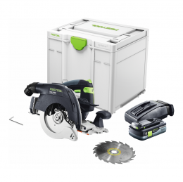 Festool HKC 55 EB-Basic Akku Handkreissäge 18 V 160 mm Brushless ( 576163 ) + 1x Akku 4,0 Ah + Ladegerät + Systainer