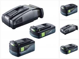 Festool SCA 8 Li-Ion Schnell Ladegerät ( 200178 ) + 1x Festool BP 18 Li 5,2 AS 18V 5,2 Ah Akkupack ( 200181 ) + 1x Festool BP 18 Li 3,1 AS 18V 3,1 Ah Akkupack mit Airstream Technologie ( 201789 )