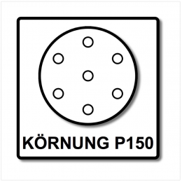 Festool STF D125/8 Schleifscheiben 125 mm Granat P150 GR / 100 Stück ( 497170 )