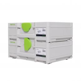 Festool Systainer Set 2x SYS3 M 137 ( 2x 204841 ) 10,4 Liter 396x296x137mm Werkzeugkoffer koppelbar