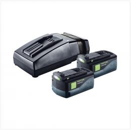 Festool TCL 6 Li-Ion Schnell Ladegerät ( 201135 ) + 2x Festool BP 18 Li 6,2 AS 18V 6,2 Ah Akkupack Li-Ion Akku mit Airstream Technologie ( 201774 )
