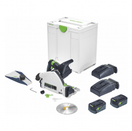 Festool TSC 55 5,2 KEBI-Plus/XL Akku Tauchsäge 18 V / 36 V ( 2x 18 V ) 160 mm Brushless ( 576714 ) + 2x Akku 5,2 Ah + 2x Ladegerät + Systainer