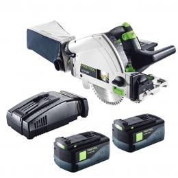 Festool TSC 55 Li Basic Akku Tauchsäge 36V (2x 28V) ( 2201395 ) 160 mm Brushless + 2x Akku 6,2Ah + Ladegerät + systainer