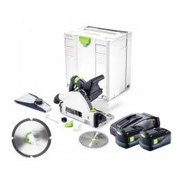 Festool TSC 55 Li REB Akku Tauchsäge 36V ( 2x18V ) ( 201395 ) 160 mm Brushless im Systainer + Diamant-Sägeblatt + 2x 5,2Ah Akku + Ladegerät