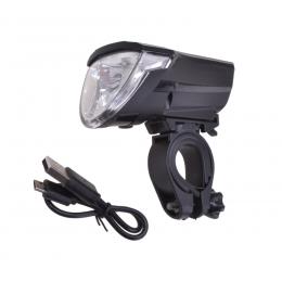 Filmer Fahrrad-LED-Frontlicht 49024, 3 Leuchtstufen, mit Helligkeitssensor, IPX4