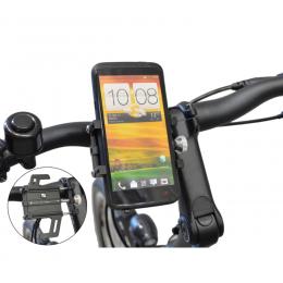 Filmer Fahrrad-Smartphonehalterung 49800, 55 - 95 mm Smartphone-Breite, mit Stoßdämpfung, Aluminium