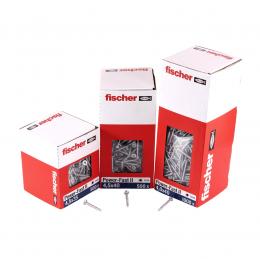 Fischer Power-Fast II FPF II Spanplattenschraube 3,0x12 mm 200 Stück ( 670056 ) Pan Head mit Torx Vollgewinde galvanisch verzinkt, blau passiviert            
